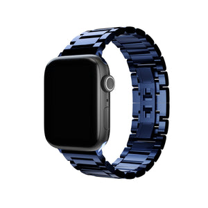 Apple Watch Uyumlu Gloss Loop Çelik Kordon Mavi  bikordon