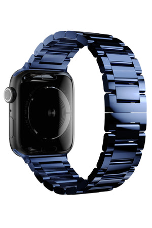 Apple Watch Uyumlu Gloss Loop Çelik Kordon Mavi  bikordon