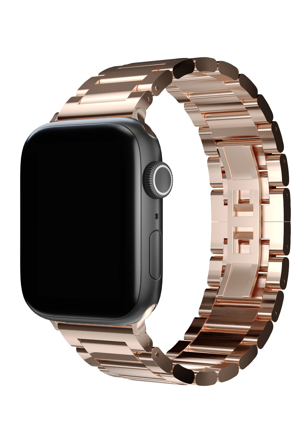 Apple Watch Uyumlu Gloss Loop Çelik Kordon Rose Gold