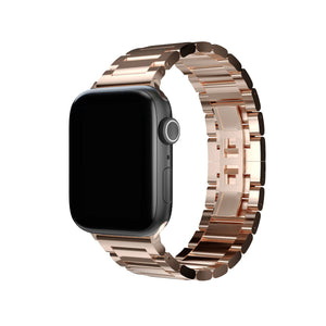 Apple Watch Uyumlu Gloss Loop Çelik Kordon Rose Gold  bikordon