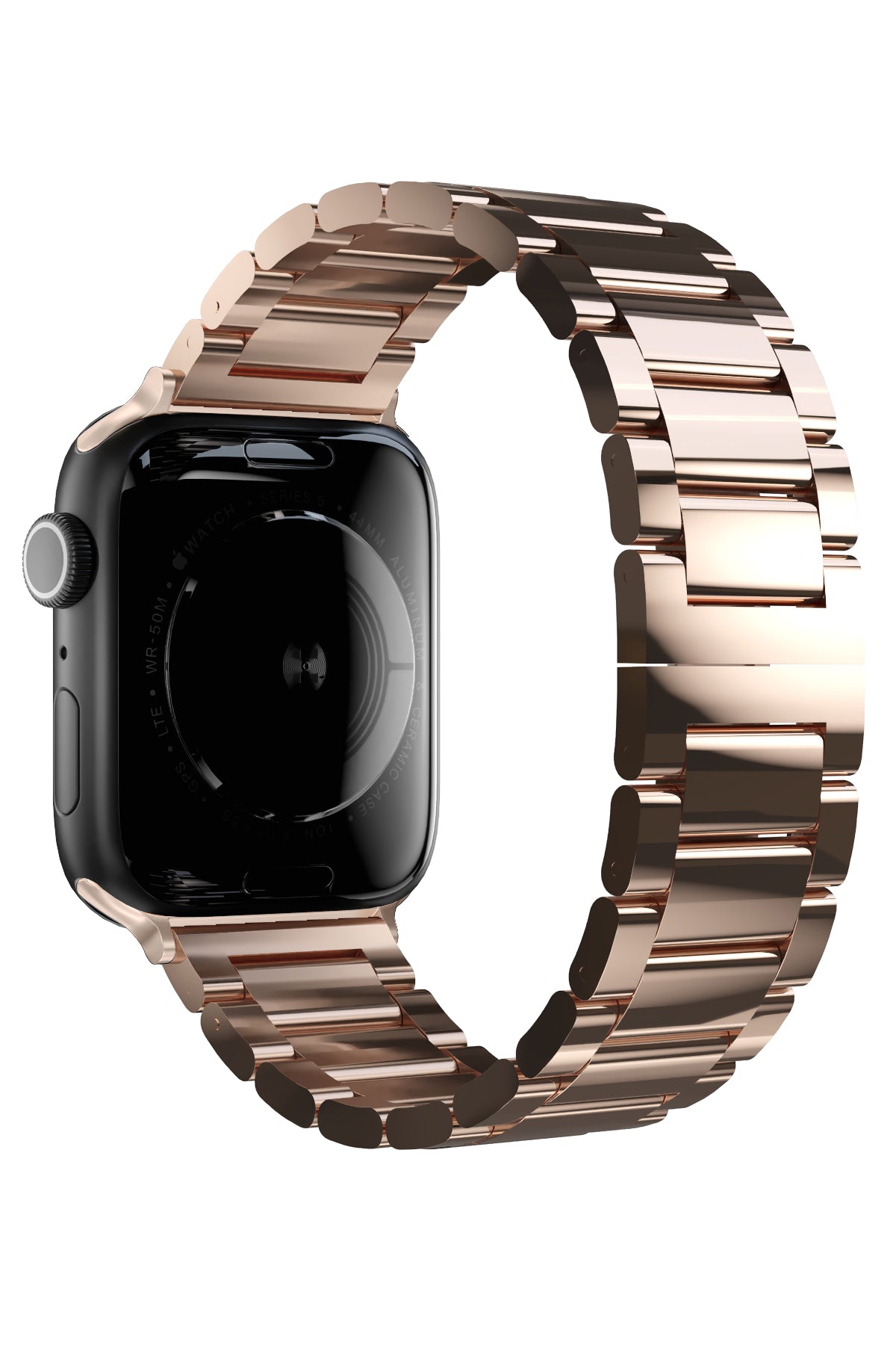 Apple Watch Uyumlu Gloss Loop Çelik Kordon Rose Gold  bikordon