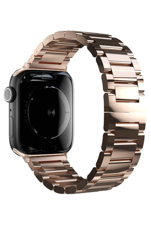 Apple Watch Uyumlu Gloss Loop Çelik Kordon Rose Gold  bikordon