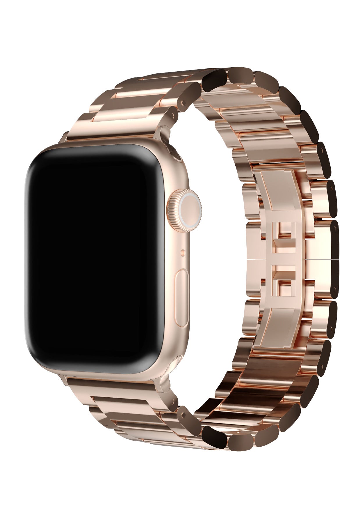 Apple Watch Uyumlu Gloss Loop Çelik Kordon Rose Gold  bikordon
