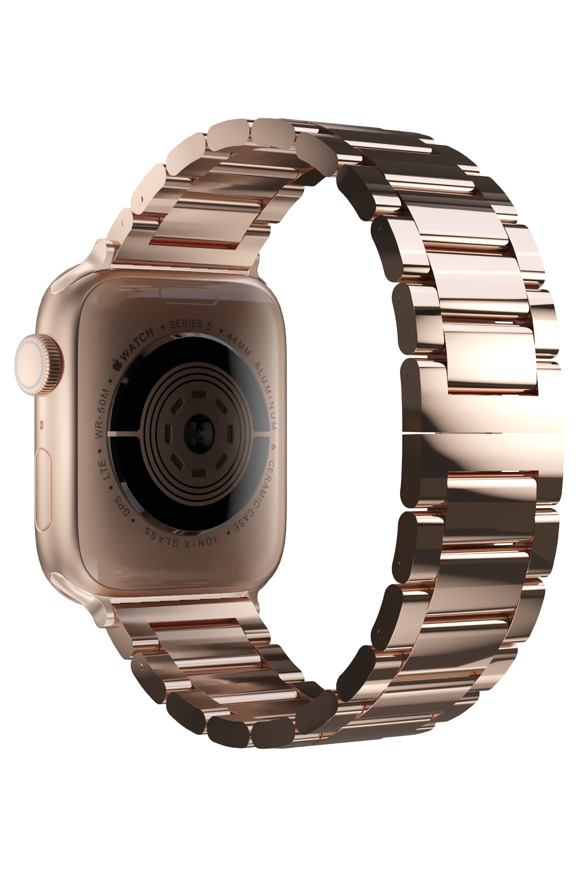 Apple Watch Uyumlu Gloss Loop Çelik Kordon Rose Gold  bikordon