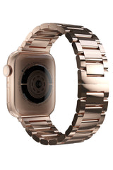 Apple Watch Uyumlu Gloss Loop Çelik Kordon Rose Gold