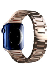 Apple Watch Uyumlu Gloss Loop Çelik Kordon Rose Gold