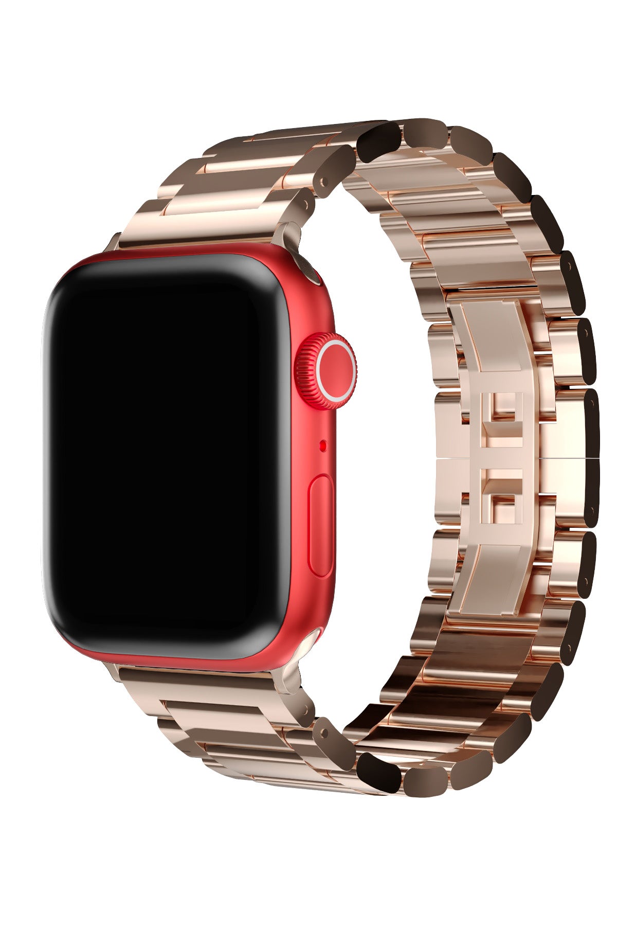 Apple Watch Uyumlu Gloss Loop Çelik Kordon Rose Gold  bikordon
