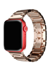 Apple Watch Uyumlu Gloss Loop Çelik Kordon Rose Gold