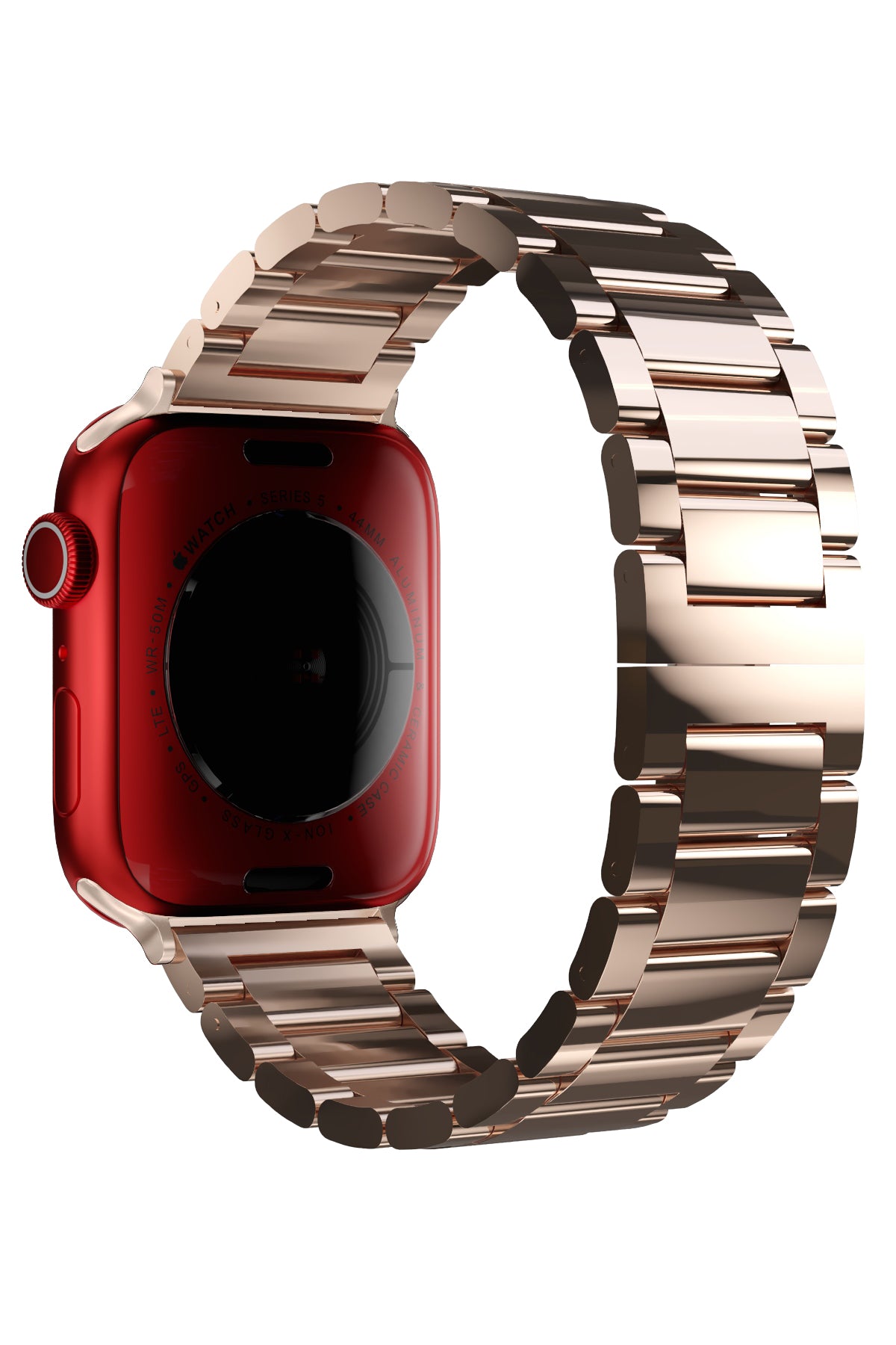 Apple Watch Uyumlu Gloss Loop Çelik Kordon Rose Gold  bikordon
