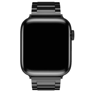 Apple Watch Uyumlu Gloss Loop Çelik Kordon Siyah  bikordon