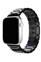 Apple Watch Uyumlu Gloss Loop Çelik Kordon Siyah