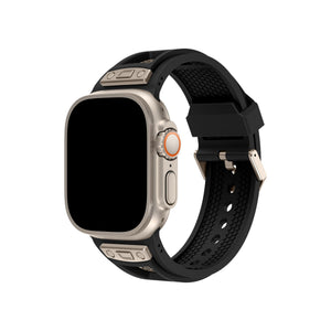 Apple Watch Uyumlu Hexagon Loop Silikon Kordon Siyah  bikordon