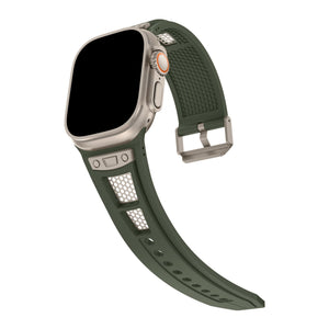 Apple Watch Uyumlu Hexagon Loop Silikon Kordon Yeşil  bikordon