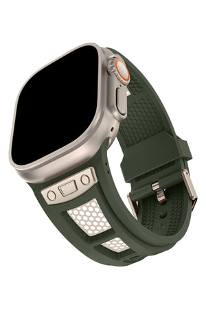 Apple Watch Uyumlu Hexagon Loop Silikon Kordon Yeşil  bikordon