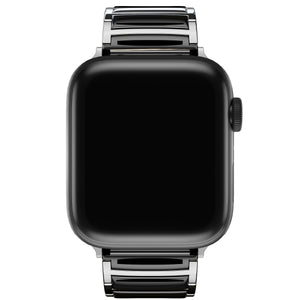 Apple Watch Uyumlu Çelik Seramik Luna Loop Kordon Hematit  bikordon