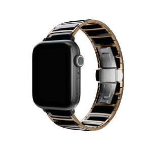 Apple Watch Uyumlu Çelik Seramik Luna Loop Kordon Kuvars  bikordon