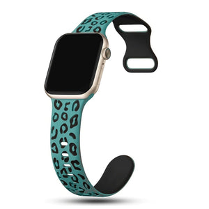 Apple Watch Uyumlu Leoline Silikon Spor Kordon Aqua Night bikordon