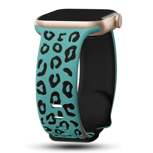 Apple Watch Uyumlu Leoline Silikon Spor Kordon Aqua Night bikordon