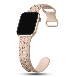 Apple Watch Uyumlu Leoline Silikon Spor Kordon Blush Sand bikordon