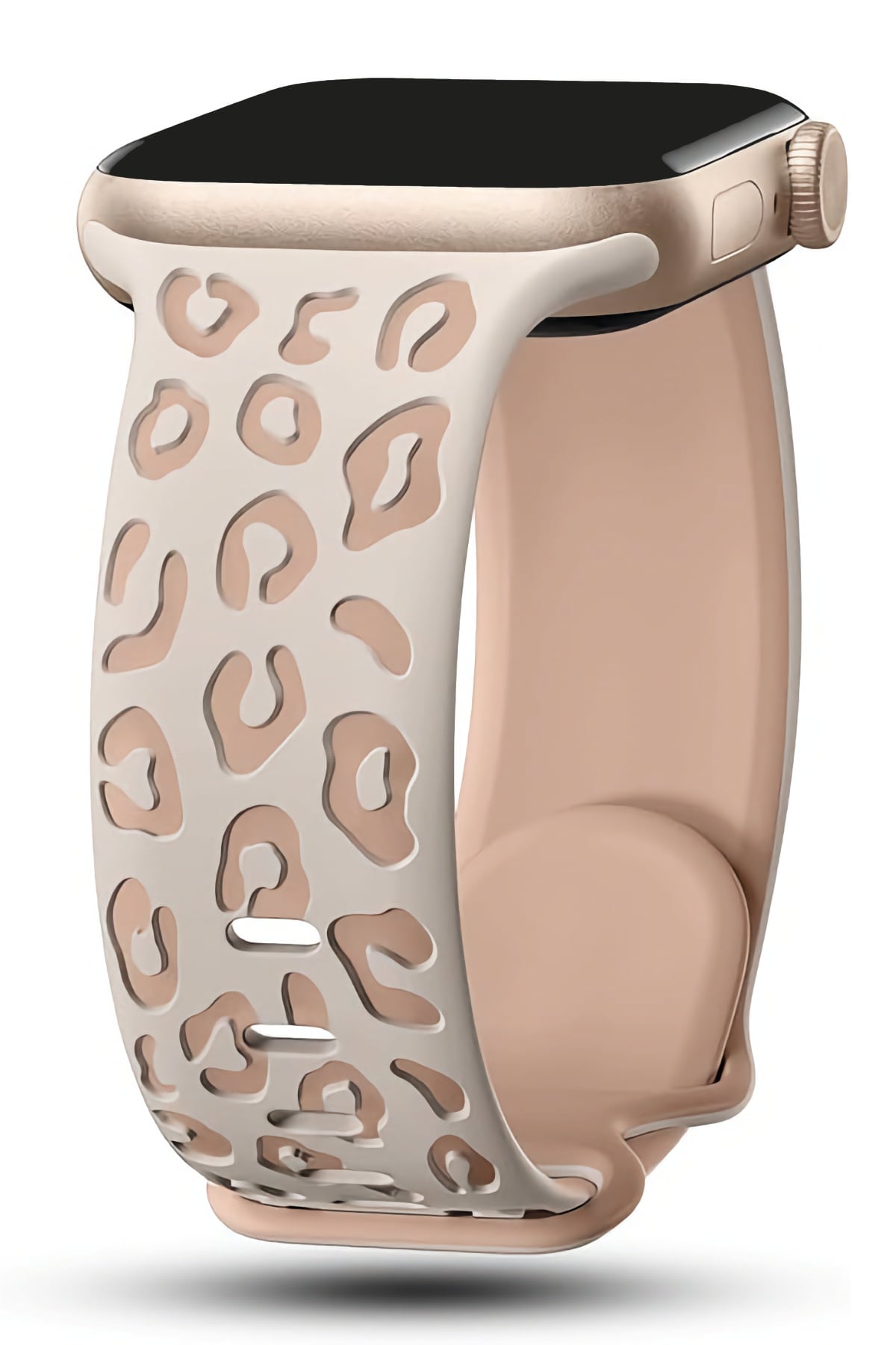 Apple Watch Uyumlu Leoline Silikon Spor Kordon Cocoa Snow bikordon