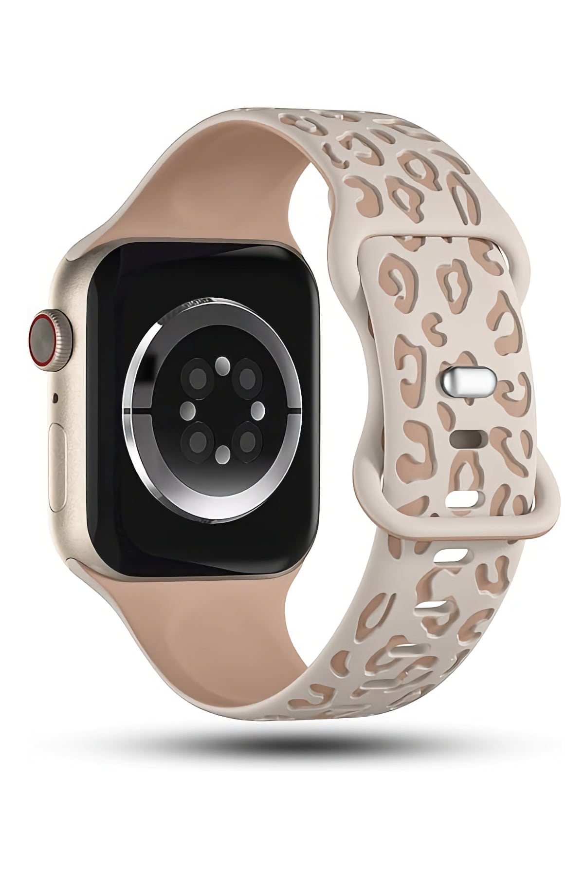 Apple Watch Uyumlu Leoline Silikon Spor Kordon Cocoa Snow bikordon