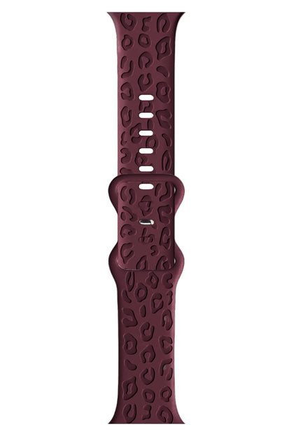 Apple Watch Uyumlu Leoline Silikon Spor Kordon Merlot bikordon