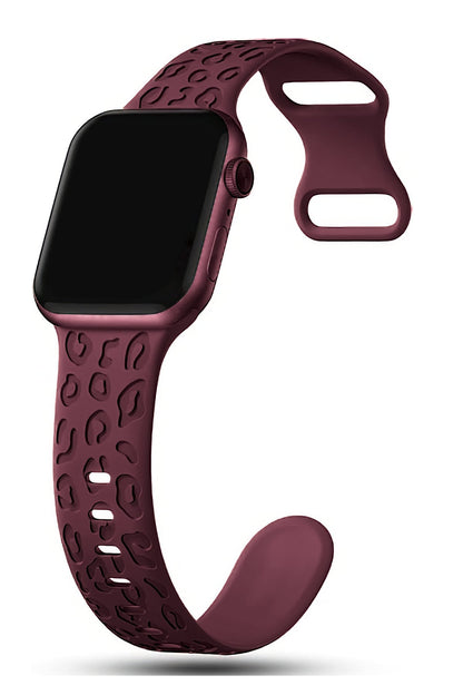 Apple Watch Uyumlu Leoline Silikon Spor Kordon Merlot bikordon