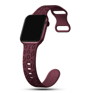 Apple Watch Uyumlu Leoline Silikon Spor Kordon Merlot bikordon