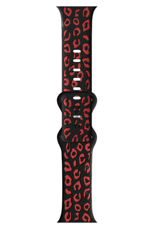 Apple Watch Uyumlu Leoline Silikon Spor Kordon Rosso bikordon