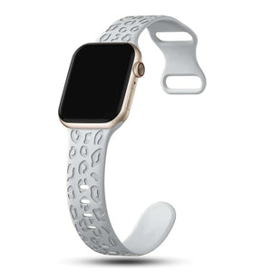 Apple Watch Uyumlu Leoline Silikon Spor Kordon Silver Haze bikordon