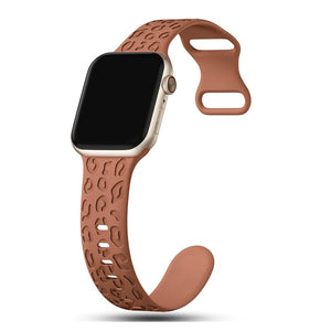 Apple Watch Uyumlu Leoline Silikon Spor Kordon Terracotta Glow bikordon
