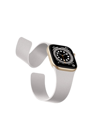 Apple Watch Uyumlu MagFlex Manyetik Silikon Kordon Chalk bikordon