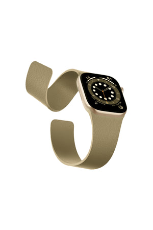 Apple Watch Uyumlu MagFlex Manyetik Silikon Kordon Latte bikordon