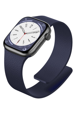 Apple Watch Uyumlu MagFlex Manyetik Silikon Kordon Midblue bikordon