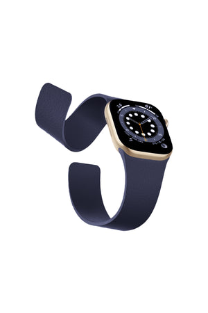Apple Watch Uyumlu MagFlex Manyetik Silikon Kordon Midblue bikordon