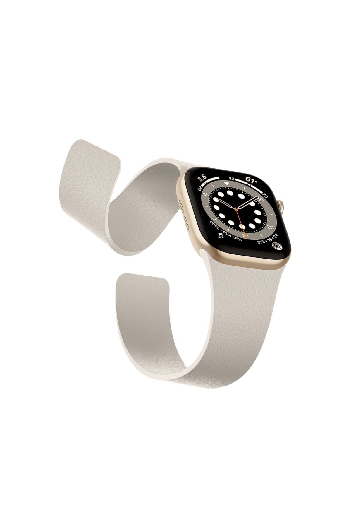 Apple Watch Uyumlu MagFlex Manyetik Silikon Kordon Starlight bikordon