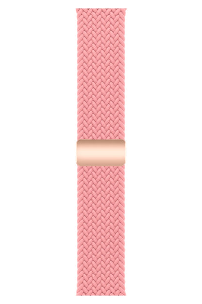 Apple Watch Uyumlu Manyetik Tokalı Örgü Loop Kordon Porcelain Rose bikordon