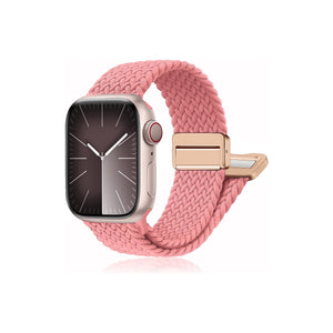 Apple Watch Uyumlu Manyetik Tokalı Örgü Loop Kordon Porcelain Rose bikordon