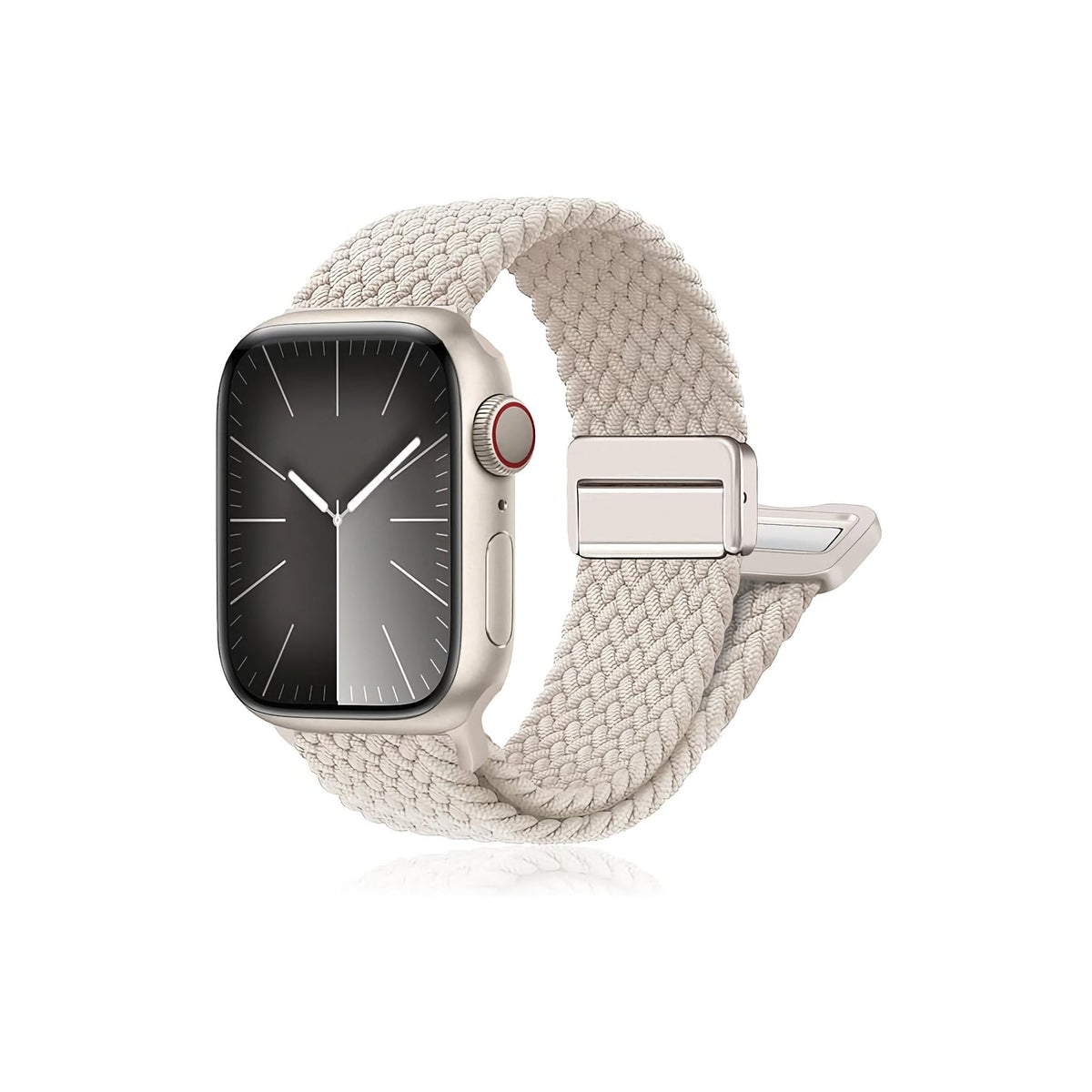 Apple Watch Uyumlu Manyetik Tokalı Örgü Loop Kordon Starlight bikordon
