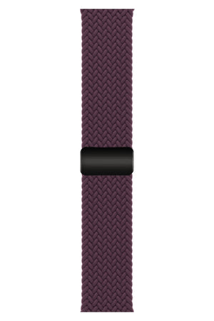 Apple Watch Uyumlu Manyetik Tokalı Örgü Loop Kordon Velvet Cabernet bikordon