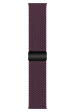 Apple Watch Uyumlu Manyetik Tokalı Örgü Loop Kordon Velvet Cabernet bikordon
