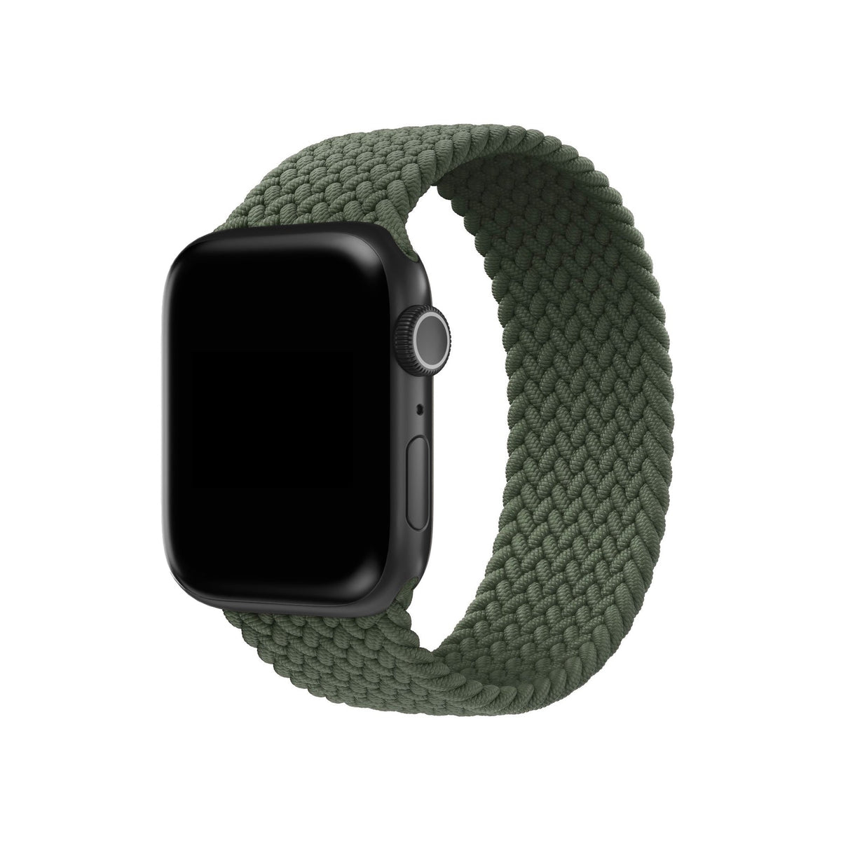 Apple Watch Uyumlu Örgü Loop Kordon Kamuflaj Yeşil  bikordon