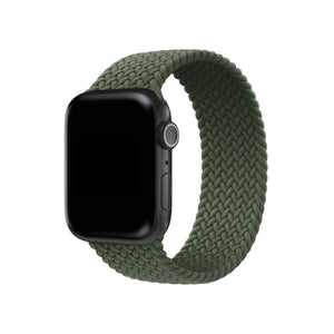 Apple Watch Uyumlu Örgü Loop Kordon Kamuflaj Yeşil  bikordon