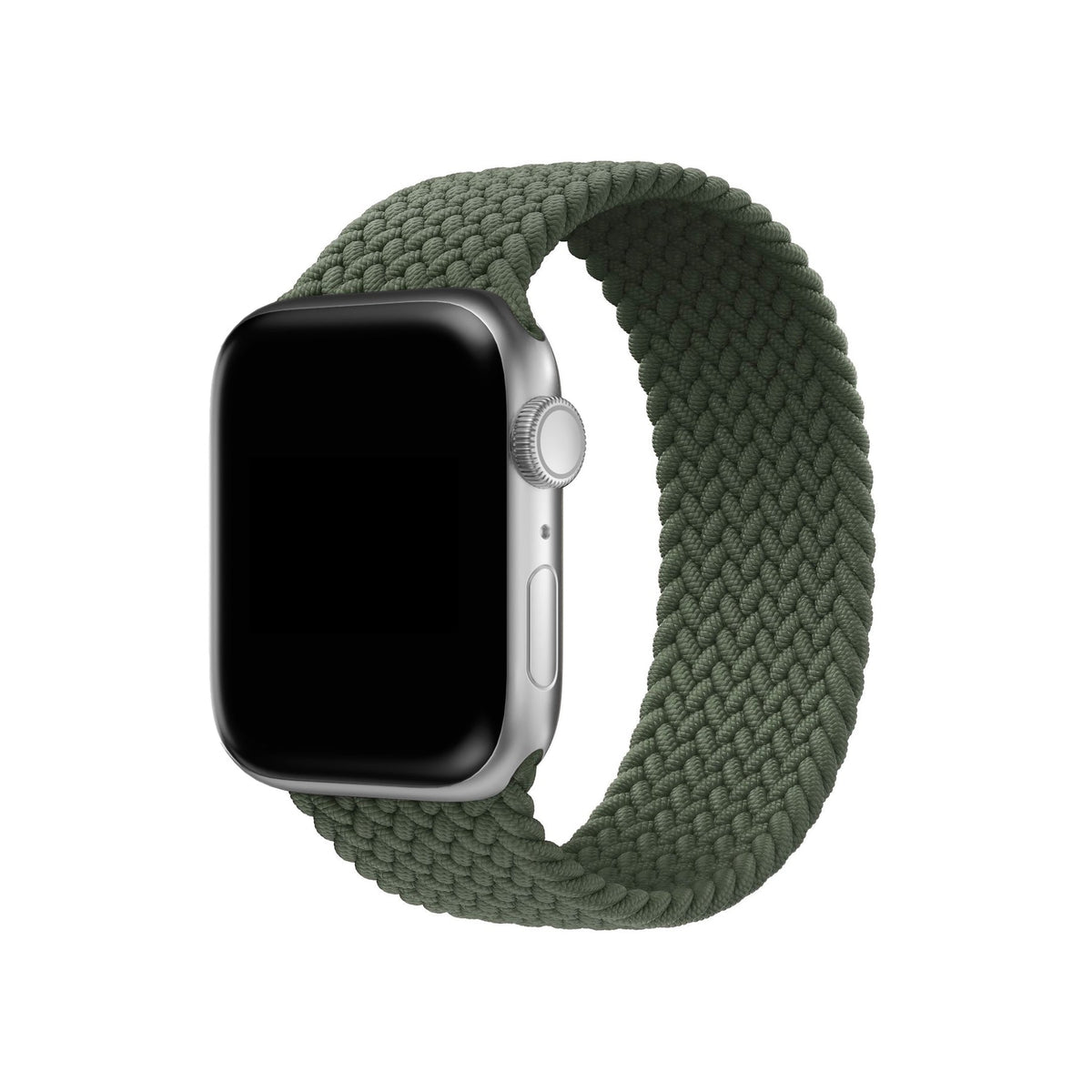 Apple Watch Uyumlu Örgü Loop Kordon Kamuflaj Yeşil  bikordon