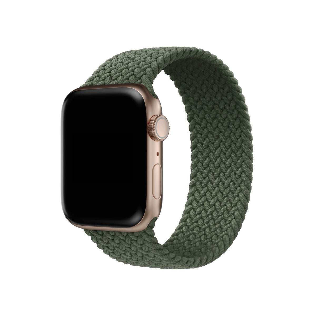 Apple Watch Uyumlu Örgü Loop Kordon Kamuflaj Yeşil  bikordon