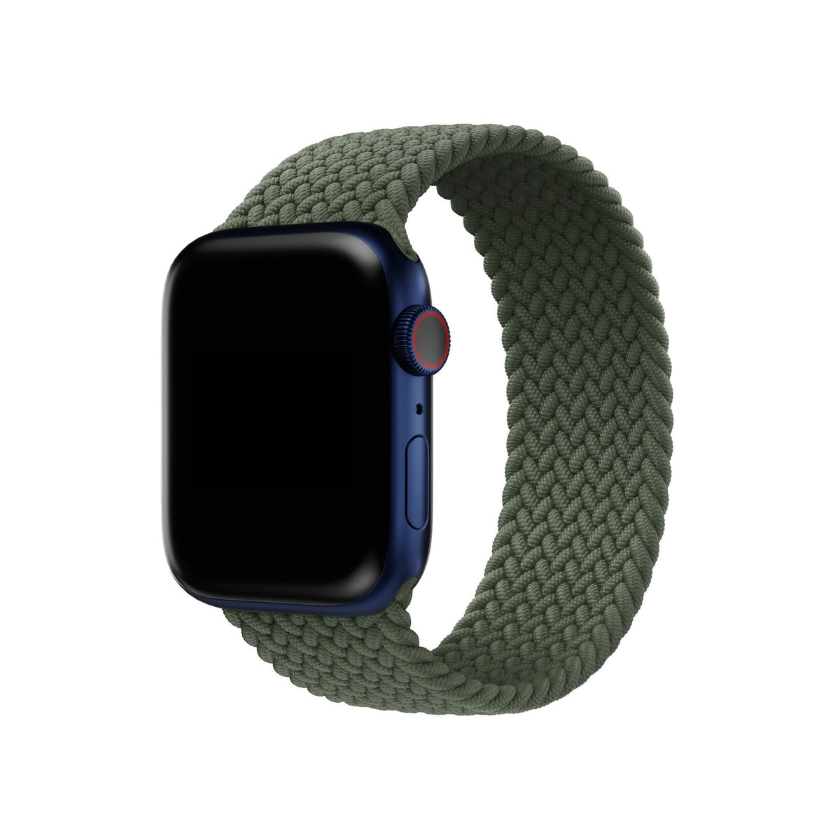 Apple Watch Uyumlu Örgü Loop Kordon Kamuflaj Yeşil  bikordon
