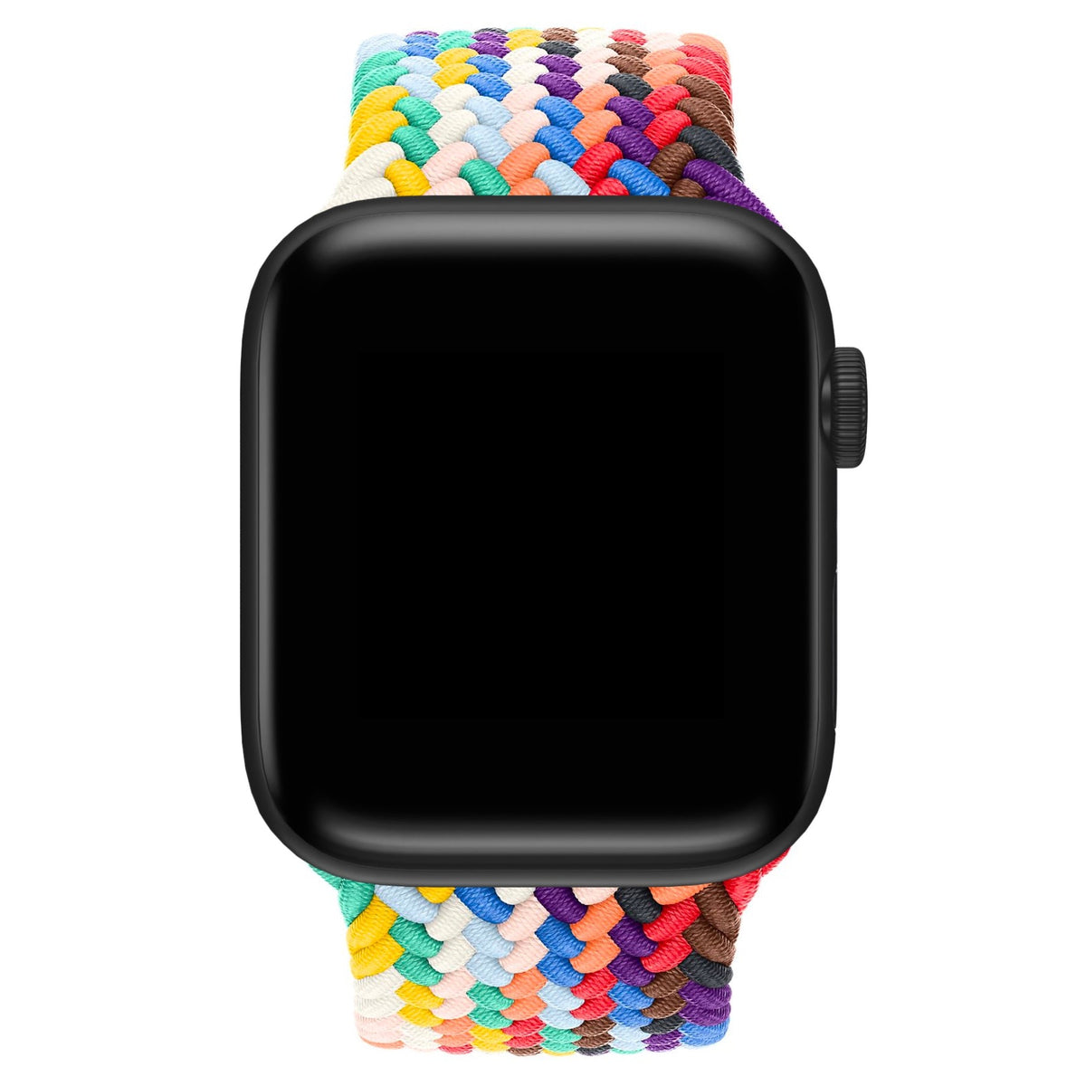 Apple Watch Uyumlu Örgü Loop Kordon Rainbow  bikordon