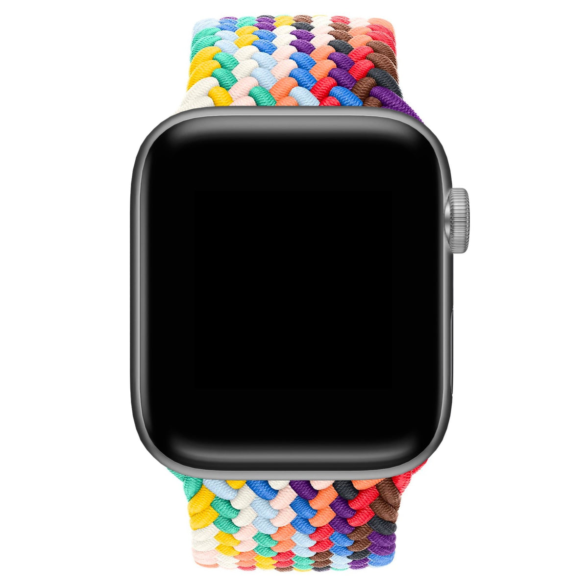 Apple Watch Uyumlu Örgü Loop Kordon Rainbow  bikordon