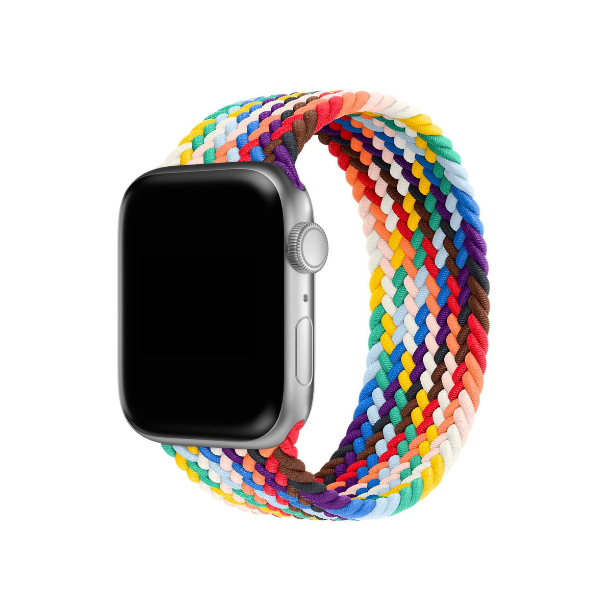 Apple Watch Uyumlu Örgü Loop Kordon Rainbow  bikordon