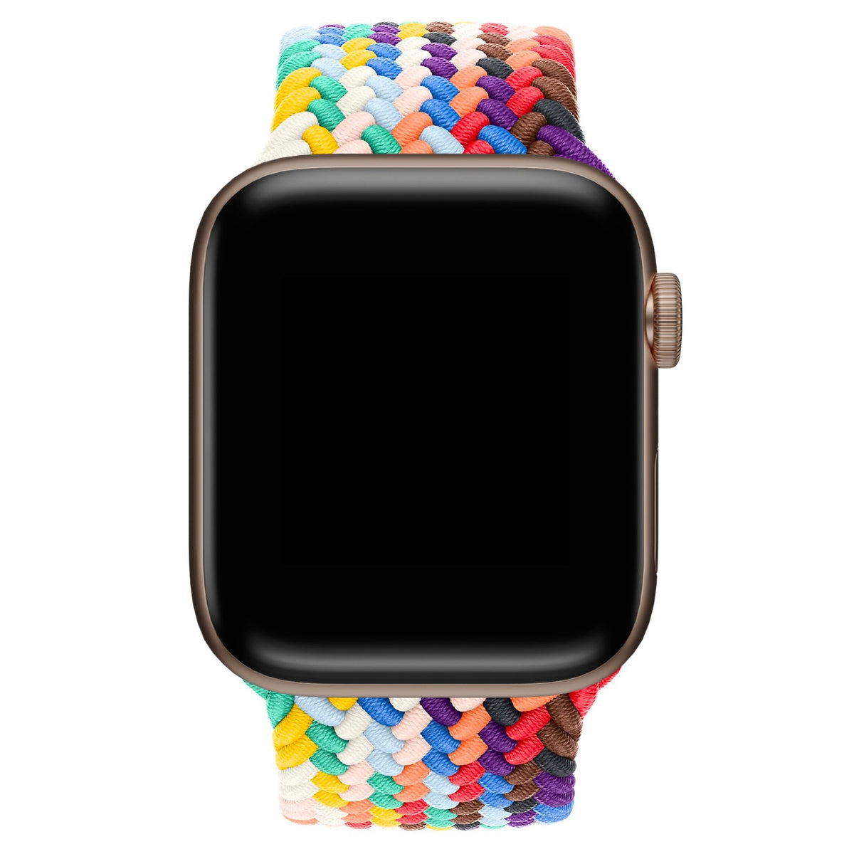 Apple Watch Uyumlu Örgü Loop Kordon Rainbow  bikordon